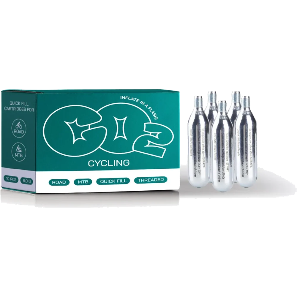 8g Threaded CO2 Cartridges for Bike Tire Inflators